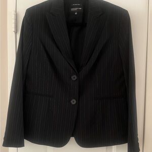 Jones New York Black Pinstripe Blazer